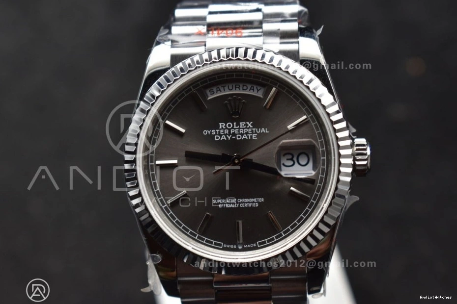 Grey (Gain Bracelet Dial vr3255 SS DayDate on 683 Steel QF Best Weight) 36 904L V5 DailyWear Edition President 0316